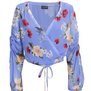 Nicholas Floral Wrap Top